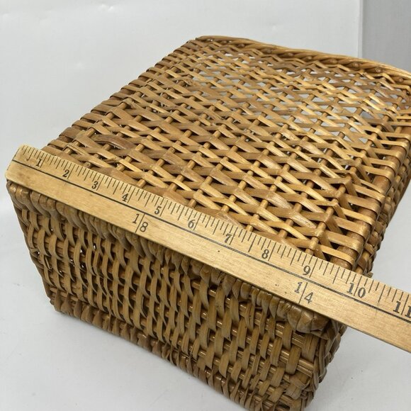 Vintage Wicker Rattan Desk Organizer Letter Holder Tray Sturdy Woven - Picture 9 of 9